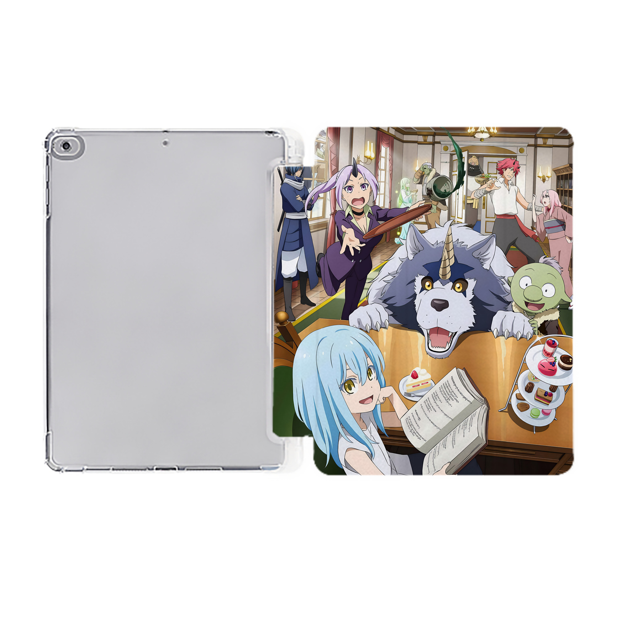 （画像用） 転スラ Regarding Reincarnated to Slime IPad ケース ペン収納付き 三つ折りスタンド PUレザー×シリコン 対応機種9.5/10.5/10.9インチ
